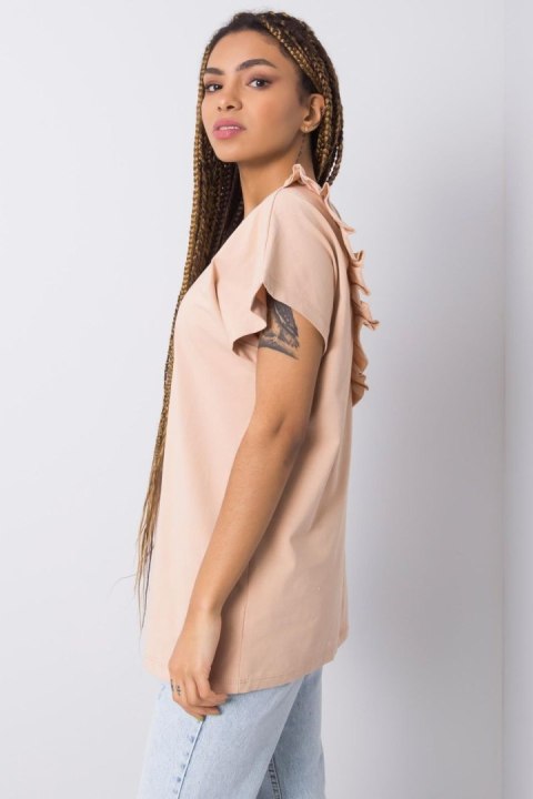 Bluzka Model FA-BZ-6299.01P Beige - Fancy Fancy Bluzka Model FA-BZ-6299.01P Beige - Fancy Fancy