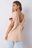 Bluzka Model FA-BZ-6299.01P Beige - Fancy Fancy Bluzka Model FA-BZ-6299.01P Beige - Fancy Fancy