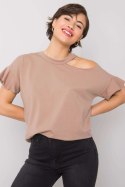 Bluzka Model FA-BZ-6946.93P Dark Beige - Fancy Fancy Bluzka Model FA-BZ-6946.93P Dark Beige - Fancy Fancy