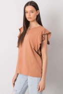 Bluzka Model FA-BZ-7063.53P Camel - Fancy Fancy Bluzka Model FA-BZ-7063.53P Camel - Fancy Fancy