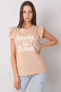 Bluzka Model FA-BZ-7191.10P Beige - Fancy Fancy Bluzka Model FA-BZ-7191.10P Beige - Fancy Fancy