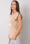 Bluzka Model FA-BZ-7191.10P Beige - Fancy Fancy Bluzka Model FA-BZ-7191.10P Beige - Fancy Fancy