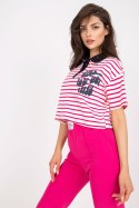 Bluzka Model FA-BZ-7785.91P White/Pink - Fancy Fancy Bluzka Model FA-BZ-7785.91P White/Pink - Fancy Fancy