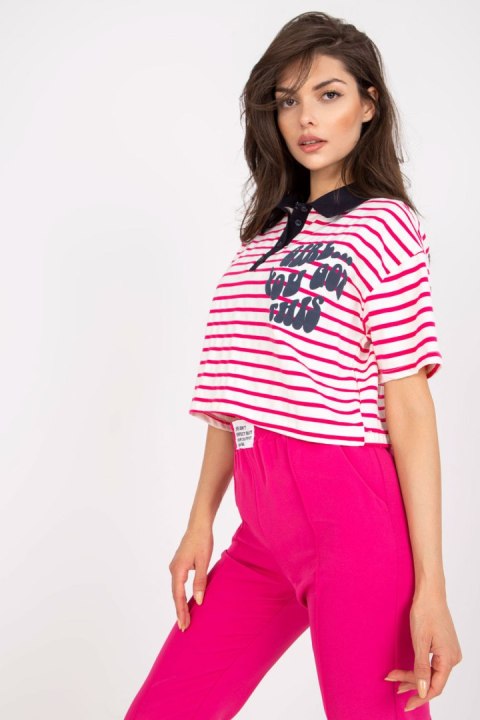 Bluzka Model FA-BZ-7785.91P White/Pink - Fancy Fancy Bluzka Model FA-BZ-7785.91P White/Pink - Fancy Fancy