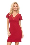 Koszulka nocna Koszula Nocna Model 201 Burgund - T!SSI T!SSI Koszulka nocna Koszula Nocna Model 201 Burgund - T!SSI T!SSI