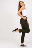 Spodnie Damskie Model BR-SP-102.57 Dark Khaki - Xsapienza Xsapienza Spodnie Damskie Model BR-SP-102.57 Dark Khaki - Xsapienza Xsapienza