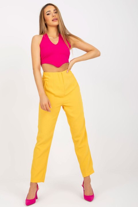 Spodnie Damskie Model BR-SP-219.71 Dark Yellow - Xsapienza Xsapienza Spodnie Damskie Model BR-SP-219.71 Dark Yellow - Xsapienza Xsapienza