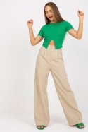Spodnie Damskie Model BR-SP-235.72 Beige - Xsapienza Xsapienza Spodnie Damskie Model BR-SP-235.72 Beige - Xsapienza Xsapienza