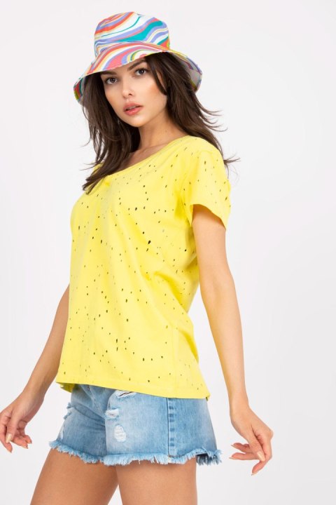 T-shirt Damski Model FA-TS-6967.77P Yellow - Fancy Fancy T-shirt Damski Model FA-TS-6967.77P Yellow - Fancy Fancy