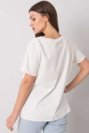 T-shirt Damski Model FA-TS-7121.88P Ecru - Fancy Fancy T-shirt Damski Model FA-TS-7121.88P Ecru - Fancy Fancy