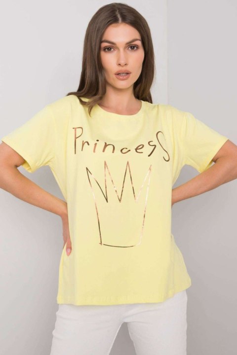 T-shirt Damski Model FA-TS-7121.88P Light Yellow - Fancy Fancy T-shirt Damski Model FA-TS-7121.88P Light Yellow - Fancy Fancy