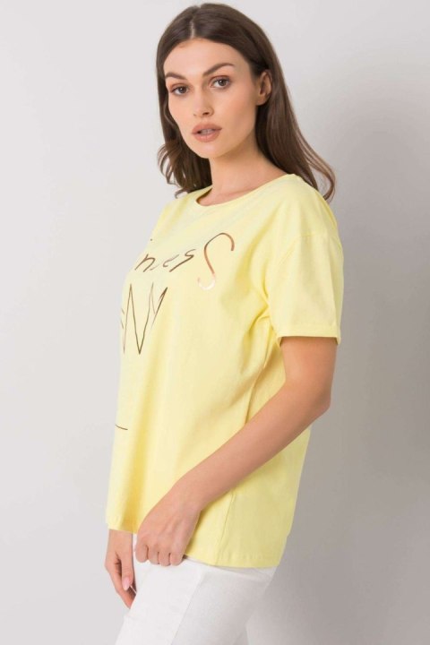 T-shirt Damski Model FA-TS-7121.88P Light Yellow - Fancy Fancy T-shirt Damski Model FA-TS-7121.88P Light Yellow - Fancy Fancy