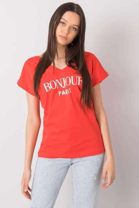 T-shirt Damski Model FA-TS-7142.37P Red - Fancy Fancy T-shirt Damski Model FA-TS-7142.37P Red - Fancy Fancy