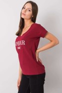 T-shirt Damski Model FA-TS-7161.32P Bordo - Fancy Fancy T-shirt Damski Model FA-TS-7161.32P Bordo - Fancy Fancy