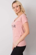 T-shirt Damski Model FA-TS-7161.32P Light Pink - Fancy Fancy T-shirt Damski Model FA-TS-7161.32P Light Pink - Fancy Fancy