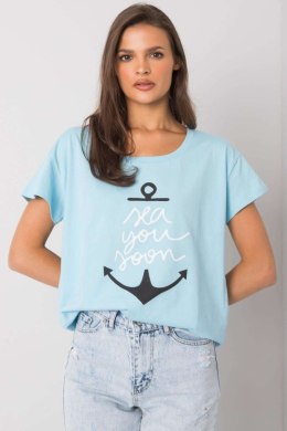 T-shirt Damski Model FA-TS-7196.74P Light Blue - Fancy Fancy