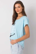 T-shirt Damski Model FA-TS-7196.74P Light Blue - Fancy Fancy T-shirt Damski Model FA-TS-7196.74P Light Blue - Fancy Fancy