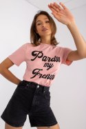 T-shirt Damski Model FA-TS-7677.91P Light Pink - Fancy Fancy T-shirt Damski Model FA-TS-7677.91P Light Pink - Fancy Fancy