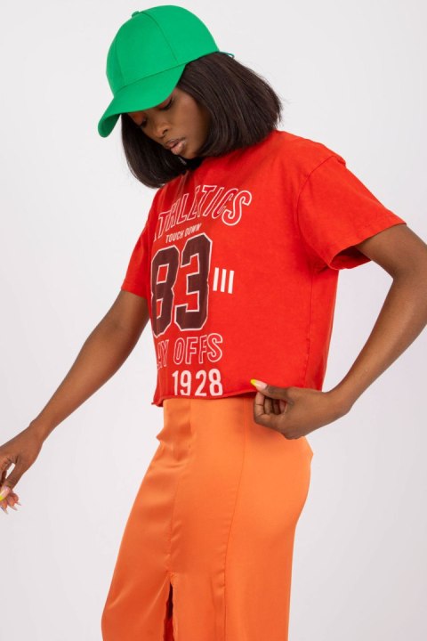 T-shirt Damski Model FA-TS-7684.86 Red - Fancy Fancy T-shirt Damski Model FA-TS-7684.86 Red - Fancy Fancy