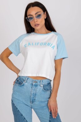 T-shirt Damski Model FA-TS-7708.44 White/Blue - Fancy Fancy