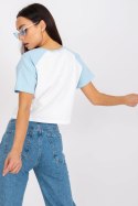 T-shirt Damski Model FA-TS-7708.44 White/Blue - Fancy Fancy T-shirt Damski Model FA-TS-7708.44 White/Blue - Fancy Fancy