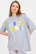 T-shirt Damski Model FA-TS-7733.91P Grey - Fancy Fancy T-shirt Damski Model FA-TS-7733.91P Grey - Fancy Fancy