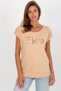 T-shirt Damski Model FA-TS-8515.46 Camel - Fancy Fancy T-shirt Damski Model FA-TS-8515.46 Camel - Fancy Fancy