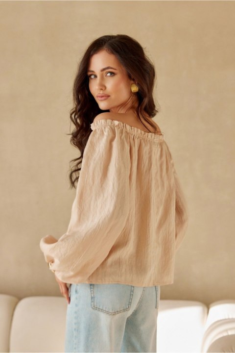 Bluzka Model Monaco BEZ BLU0206 Beige - Roco Fashion Roco Fashion Bluzka Model Monaco BEZ BLU0206 Beige - Roco Fashion Roco Fashion