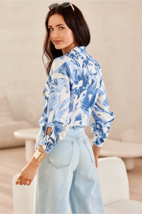 Koszula Damska Model Anvien BLU0136-06F Multicolor - Roco Fashion Roco Fashion Koszula Damska Model Anvien BLU0136-06F Multicolor - Roco Fashion Roco Fashion