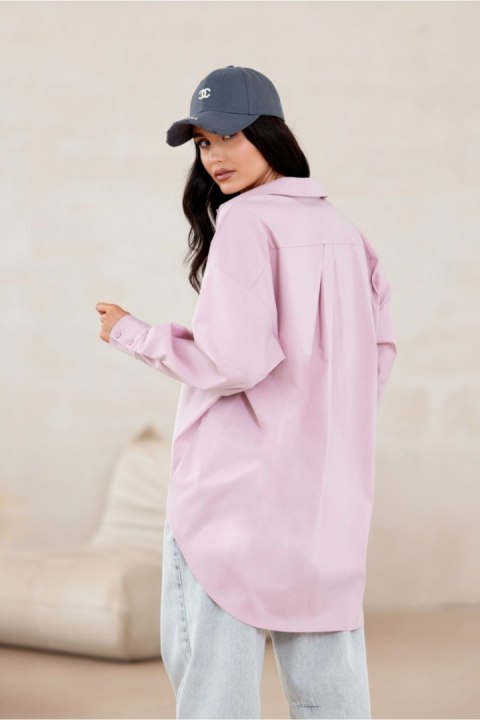 Koszula Damska Model Carolina ROZ BLU0155 Pink - Roco Fashion Roco Fashion Koszula Damska Model Carolina ROZ BLU0155 Pink - Roco Fashion Roco Fashion