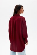 Koszula Damska Model Elisa BOR BLU0192 Bordo - Roco Fashion Roco Fashion Koszula Damska Model Elisa BOR BLU0192 Bordo - Roco Fashion Roco Fashion