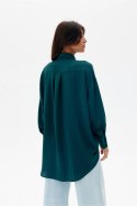 Koszula Damska Model Elisa BUT BLU0192 Bottle Green - Roco Fashion Roco Fashion Koszula Damska Model Elisa BUT BLU0192 Bottle Green - Roco Fashion Roco Fashion
