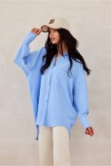 Koszula Damska Model Elisa NIE BLU0192 Blue - Roco Fashion Roco Fashion Koszula Damska Model Elisa NIE BLU0192 Blue - Roco Fashion Roco Fashion