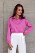 Koszula Damska Model JAM BLU0160 Pink - Roco Fashion Roco Fashion Koszula Damska Model JAM BLU0160 Pink - Roco Fashion Roco Fashion