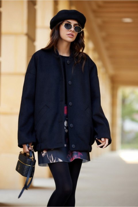 Kurtka Damska Model Clea CZA KUR0028 Black - Roco Fashion Roco Fashion Kurtka Damska Model Clea CZA KUR0028 Black - Roco Fashion Roco Fashion