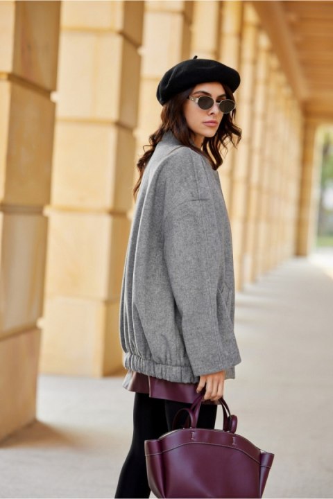Kurtka Damska Model Clea SZA KUR0028 Grey - Roco Fashion Roco Fashion Kurtka Damska Model Clea SZA KUR0028 Grey - Roco Fashion Roco Fashion