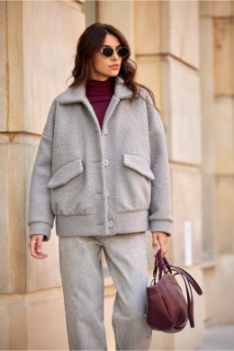Kurtka Damska Model Ivon SZJ KUR0027 Light Grey - Roco Fashion Roco Fashion