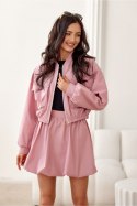 Kurtka Damska Model Paula ROZ KUR0030 Pink - Roco Fashion Roco Fashion Kurtka Damska Model Paula ROZ KUR0030 Pink - Roco Fashion Roco Fashion