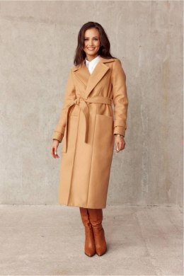 Płaszcz Damski Model CAM PLA0017 Camel - Roco Fashion Roco Fashion
