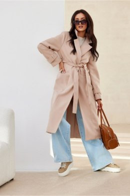 Płaszcz Damski Model Katsy BEZ PLA0041 Beige - Roco Fashion Roco Fashion