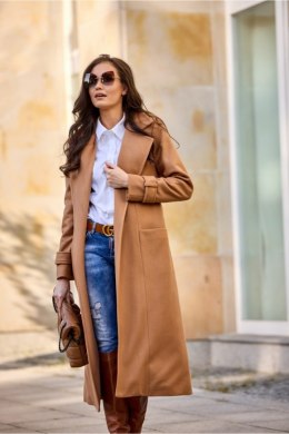 Płaszcz Damski Model Sovan CAM PLA0035 Camel - Roco Fashion Roco Fashion