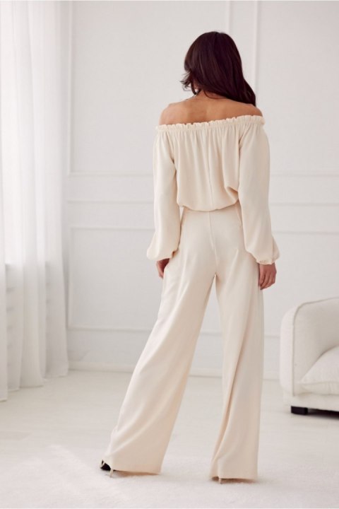 Spodnie Damskie Model Alaya BEJ SPD0032 Light Beige - Roco Fashion Roco Fashion Spodnie Damskie Model Alaya BEJ SPD0032 Light Beige - Roco Fashion Roco Fashion