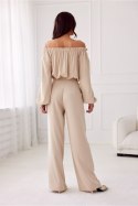 Spodnie Damskie Model Alaya BEZ SPD0032 Beige - Roco Fashion Roco Fashion Spodnie Damskie Model Alaya BEZ SPD0032 Beige - Roco Fashion Roco Fashion