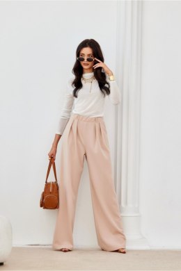 Spodnie Damskie Model Ginny BEZ SPD0040 Beige - Roco Fashion Roco Fashion