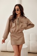 Spodnie Spódnicospodnie Model Lola CAP SPN0008 Cappuccino - Roco Fashion Roco Fashion Spodnie Spódnicospodnie Model Lola CAP SPN0008 Cappuccino - Roco Fashion Roco Fashion