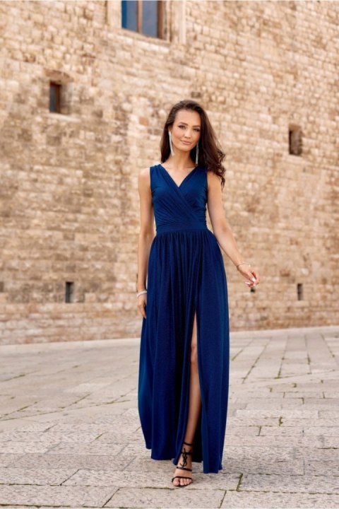 Sukienka Model Cheryl GRA SUK0407 Navy - Roco Fashion Roco Fashion Sukienka Model Cheryl GRA SUK0407 Navy - Roco Fashion Roco Fashion