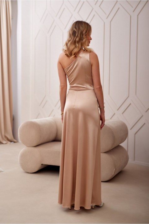 Sukienka Model Inez BEZ SUK0461 Beige - Roco Fashion Roco Fashion Sukienka Model Inez BEZ SUK0461 Beige - Roco Fashion Roco Fashion