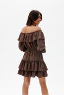 Sukienka Model Morella BRA SUK0491 Brown - Roco Fashion Roco Fashion Sukienka Model Morella BRA SUK0491 Brown - Roco Fashion Roco Fashion