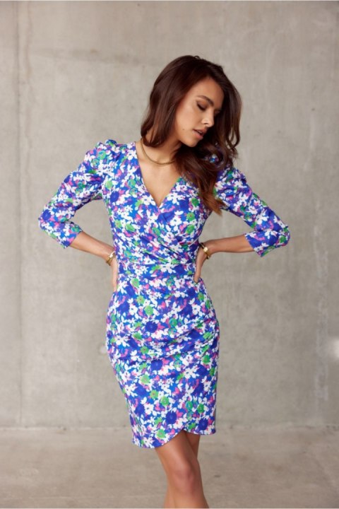 Sukienka Model SUK0329 F28 Blue - Roco Fashion Roco Fashion Sukienka Model SUK0329 F28 Blue - Roco Fashion Roco Fashion