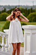 Sukienka Model Siena EKR SUK0482 Ecru - Roco Fashion Roco Fashion Sukienka Model Siena EKR SUK0482 Ecru - Roco Fashion Roco Fashion
